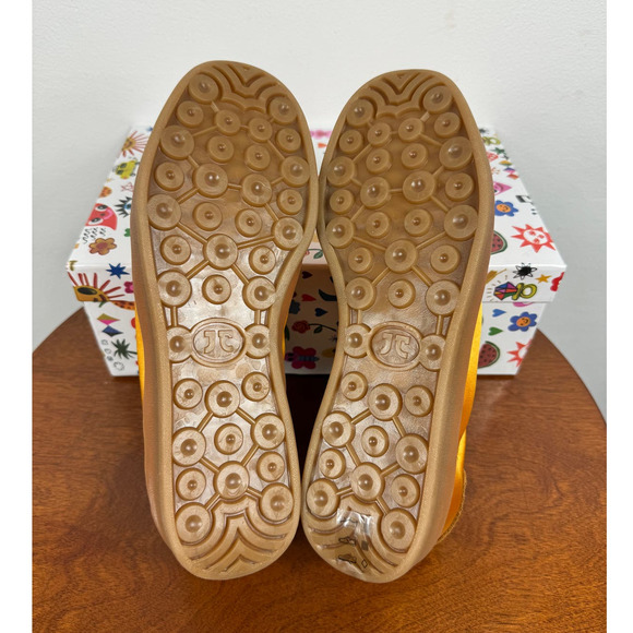 New Jeffrey Campbell Keys Sneaker in Yellow Orange Satin Size 8